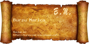 Burzu Marica névjegykártya